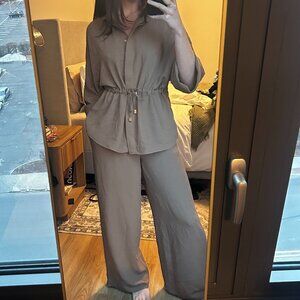 Zara Matching Set Trousers Camel (PANTS)